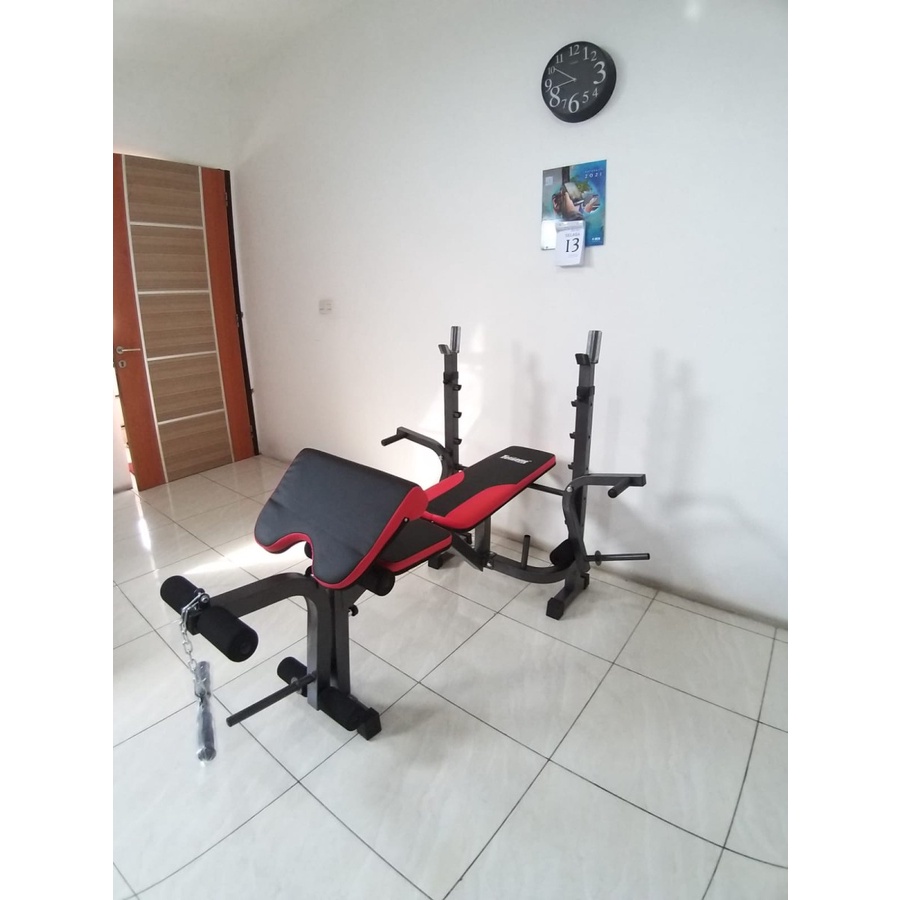 TOTAL HEALTH GYM - New Alat Latihan Angkat Beban Olahraga Gym Fitness Bench Press TL 7705 Plus Stick Diameter 3 Cm