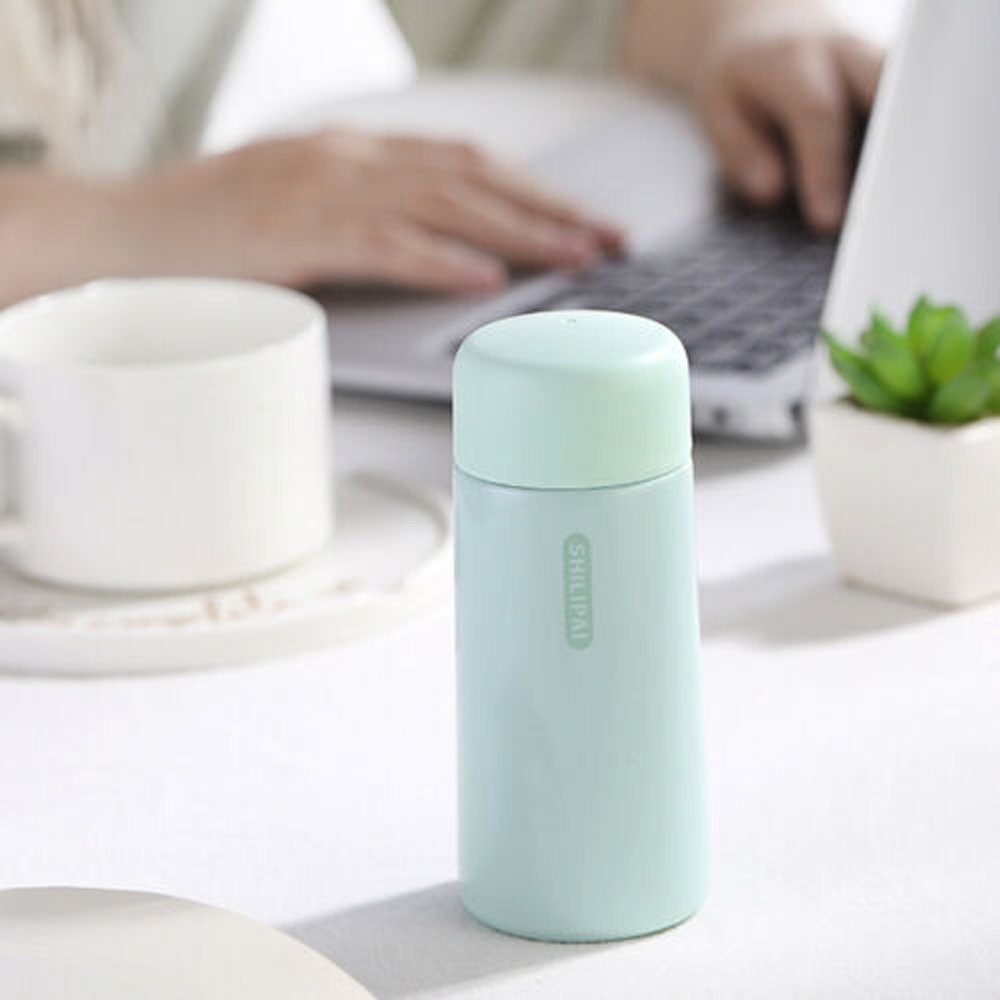 REBUY Mini Water Bottle Portable Coffee Mug Thermos Cup 150ML Tea Winter Drink Leak-proof Insulated Vacuum Flask/Multicolor