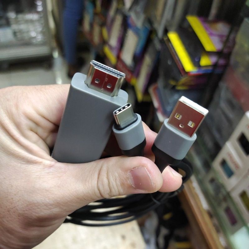 HDTV KABEL TYPE C / KABEL HDMI TO TYPE C / BUAT HANDPHONE KE TV