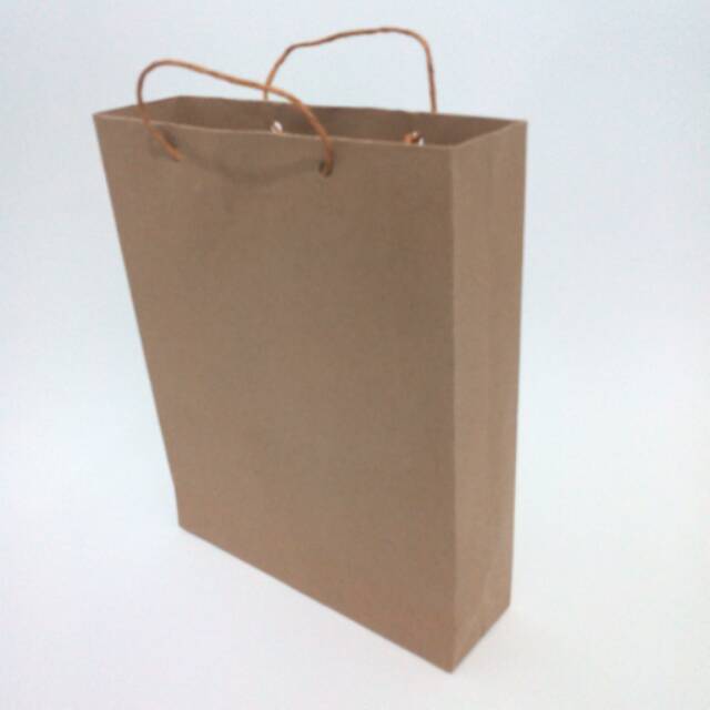 

paperbag craft coklat polos uk P18 L6 T23,paperbag custom,paperbag murah
