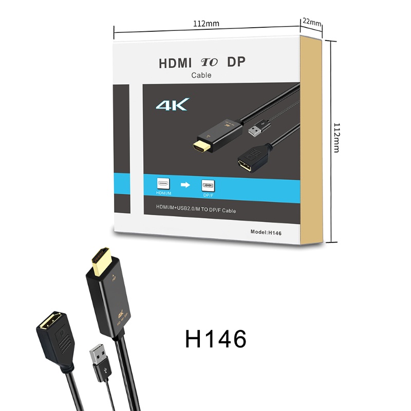 Kabel Converter Adapter btsg to DP DisplayPort 4K Untuk PC TV Monitor