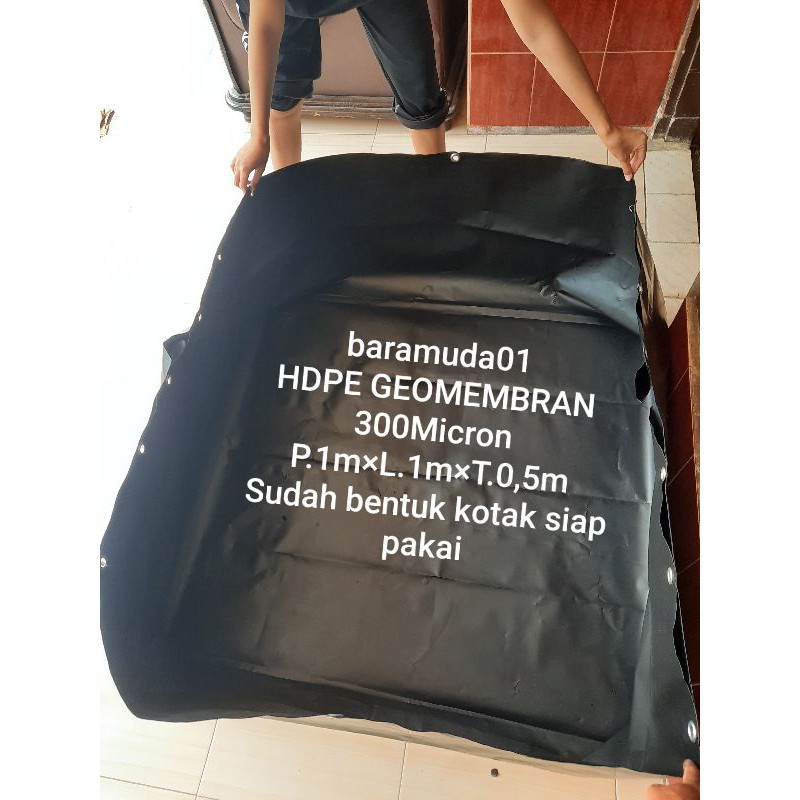 Terpal kolam ikan P.1m×L.1m×T.0,5m micron300 HDPE GEOMEMBRAN Kualitas terbaik