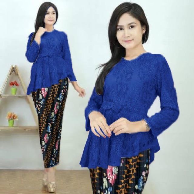 [FLASH SALE ] SET KEBAYA SRIKANDI KEBAYA BRUKAT CORNELI GLITTER ROK PLISKET ROK PRISKET 4 WARNA-3