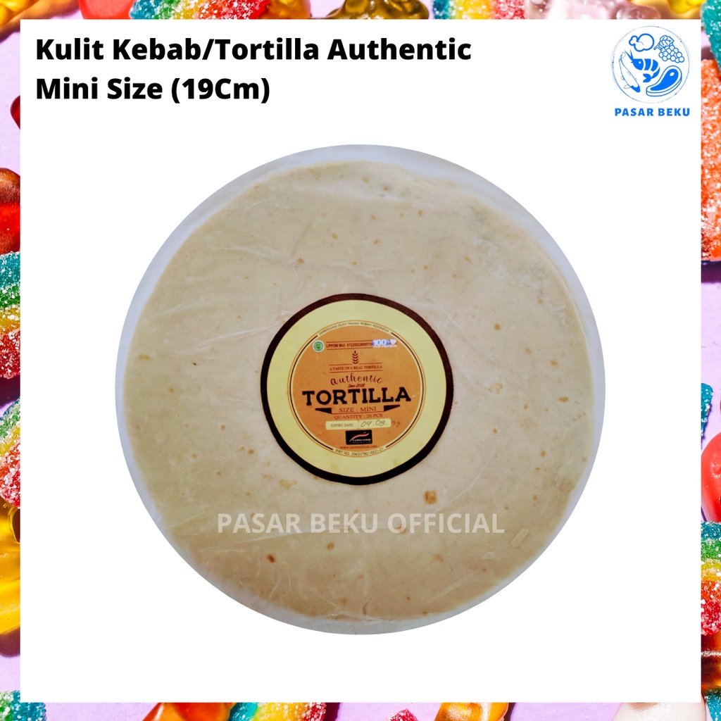 

(Khusus AREA SUMBAR) Kulit Kebab/Tortilla Authentic Mini dan Sedang Size 20Cm dan 22cm Isi 20 Frozen Food Jajanan Pasar Beku Padang