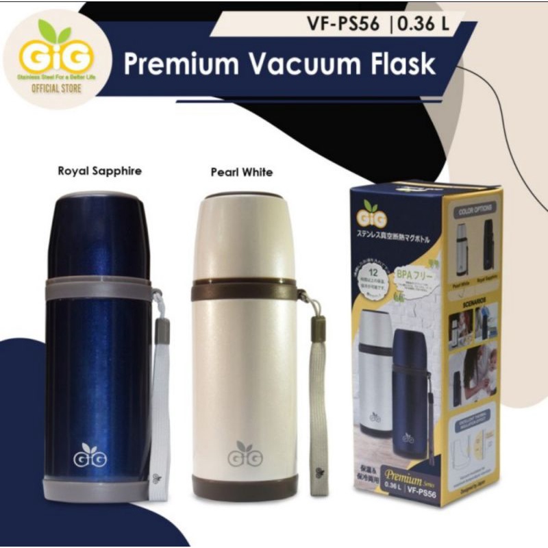 GIG Premium Vacuum Bottle 360ml Stainless Stell