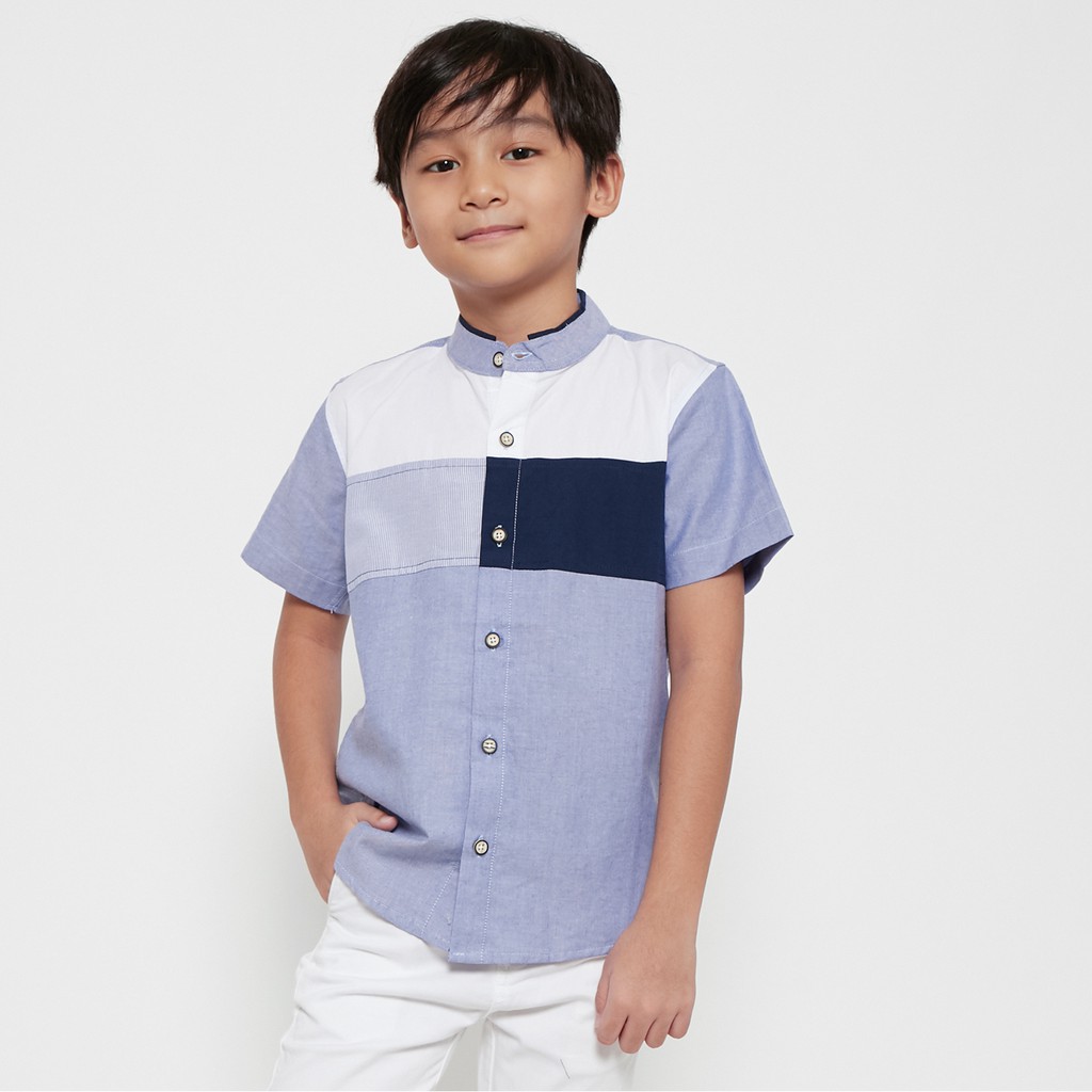 M231 Kemeja Anak Laki Laki Shanghai Combination Oxford M231 Kemeja Anak Laki Laki Shanghai Combination Oxford