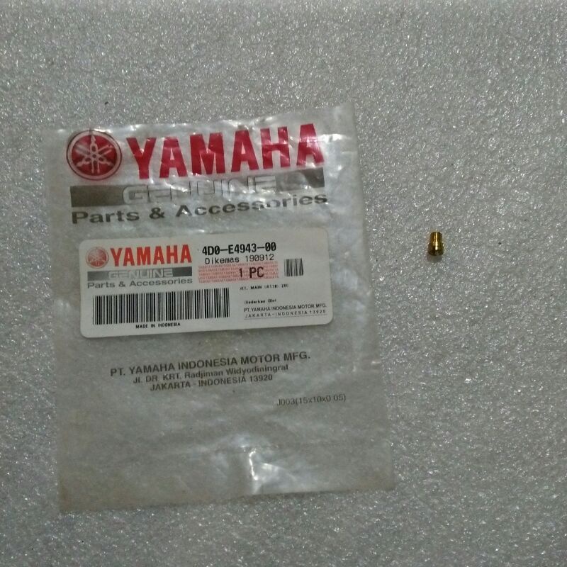 main jet Mio Sporty original kode part 4D0 E4943 00