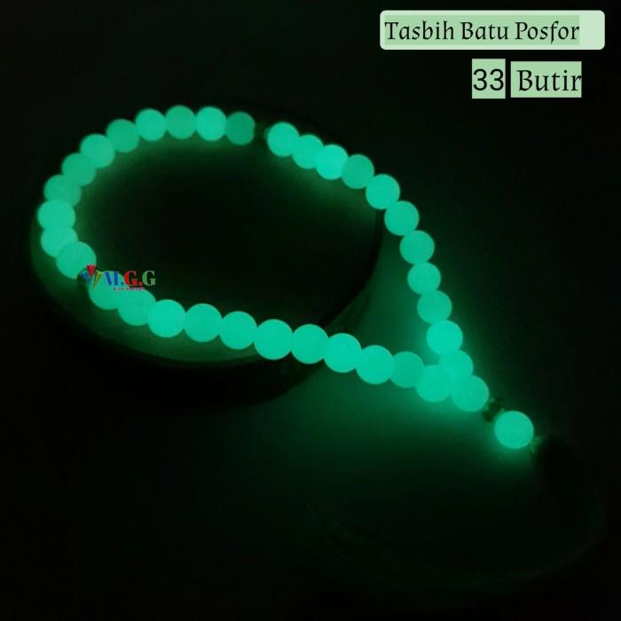 Tasbih Batu Posfor Original Menyala Dalam Gelap 33 Butir