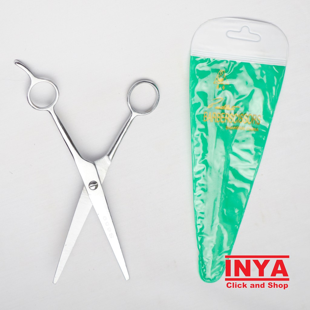 GUNTING RAMBUT BUDLET 609 - 6 inch STAINLESS BARBER SCISSORS
