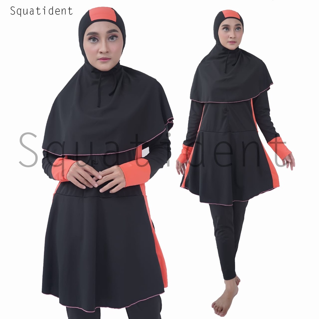 Baju renang muslimah perempuan dewasa baju renang muslim wanita remaja baju renang hijab syari kerudung panjang menutupi dada-3