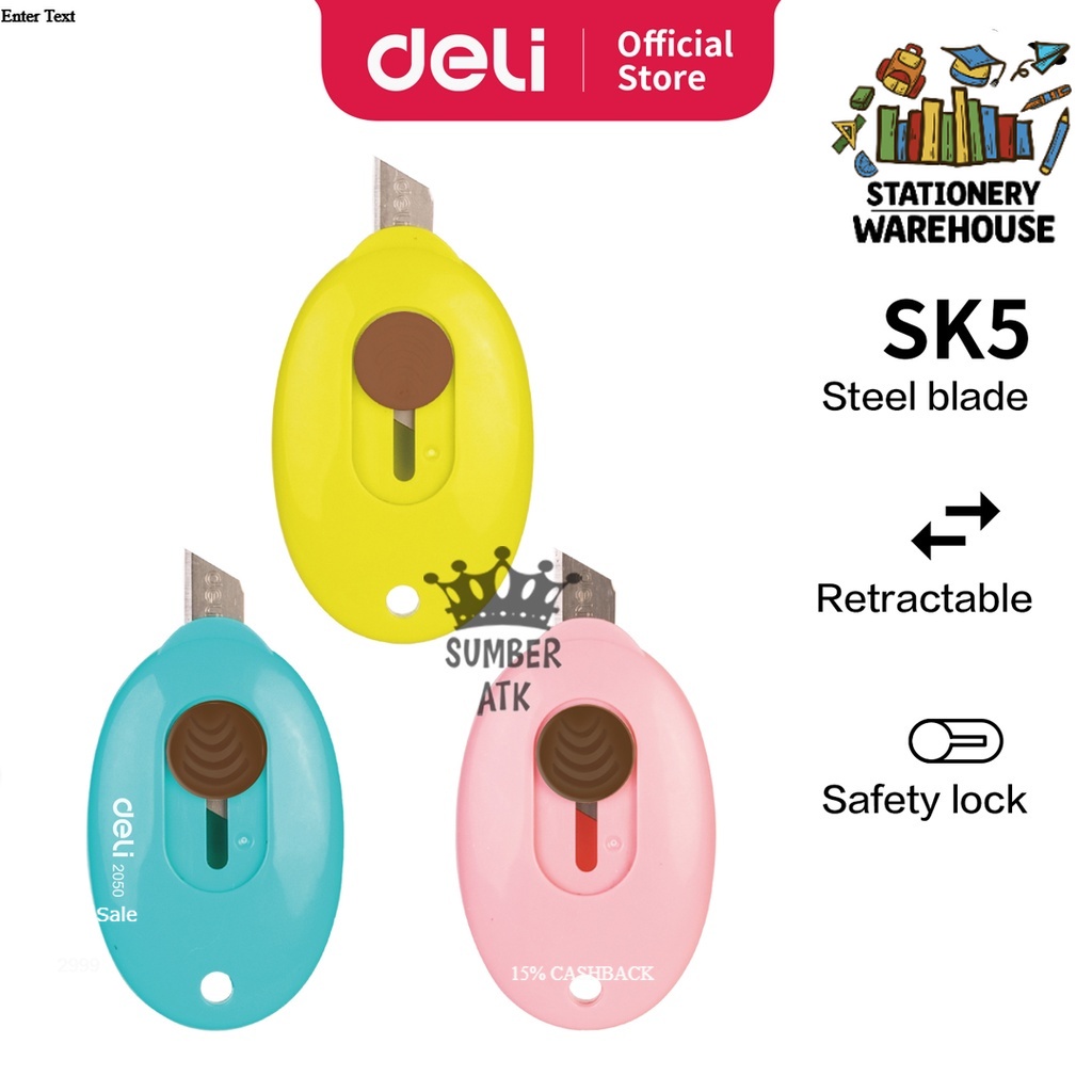 

Deli Mini Cutter Desain Simple, Pisau Tajam, Untuk Membuka Paket E2050