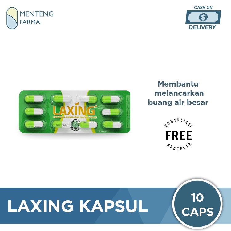 Laxing 10 Kapsul - Obat Pencahar / Sembelit / Konstipasi