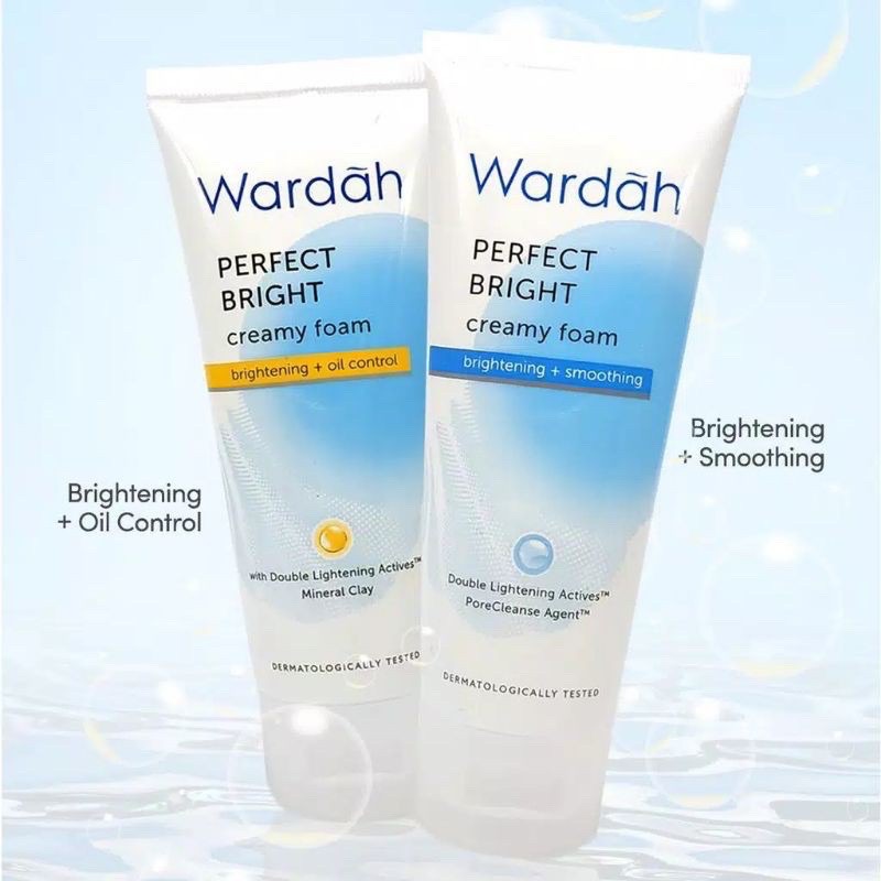 wardah perfect bright creamy foam brightening oil control smoothing sabun wajah muka face wash 100ml