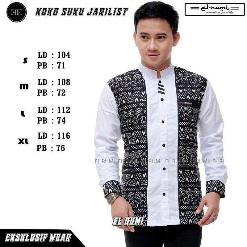 BAJU KOKO MERAH MAROON DAN PUTIH