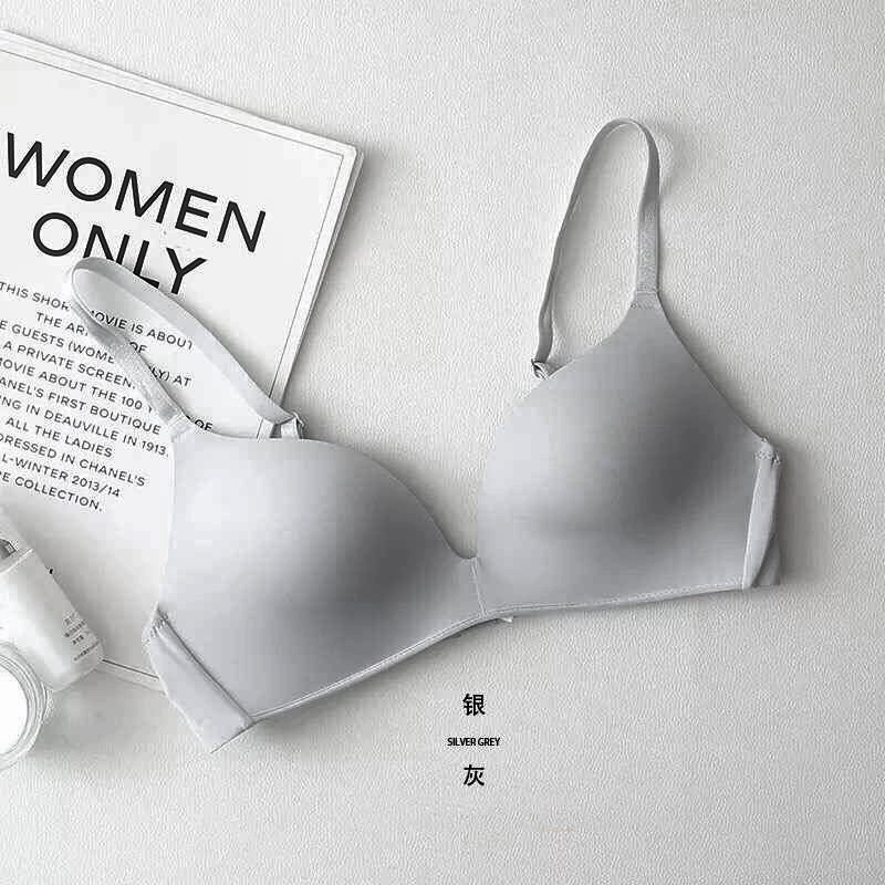 RV® Bra Sport Wanita BH Push Up Bra Tanpa Kawat Underwear Seamless 1043-GRAY