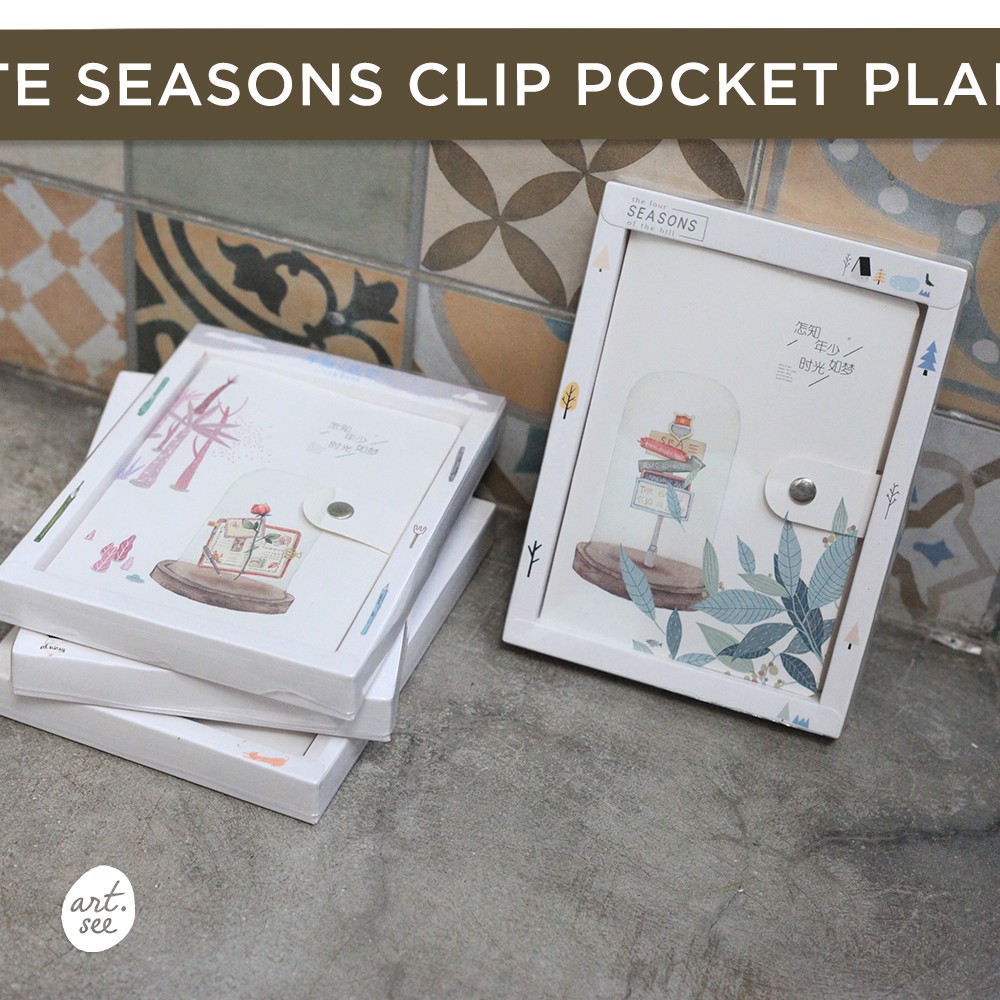 

White Seasons Clip Pocket Planner