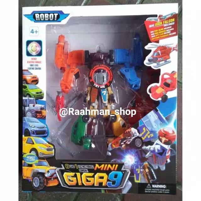 Tobot gabungan GIGA 9 mainan Robot bongkar pasang