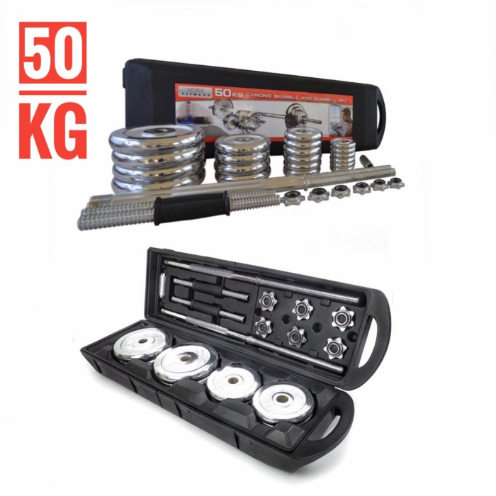 TOTAL Dumbell Set Chrome 50 KG