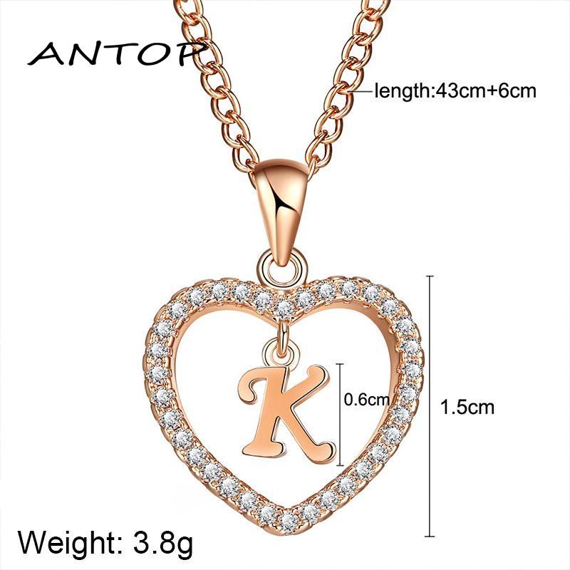 Kalung Titanium Fashion Import Murah Rantai Huruf Liontin 26 Hadiah Huruf Inggris ANTOP