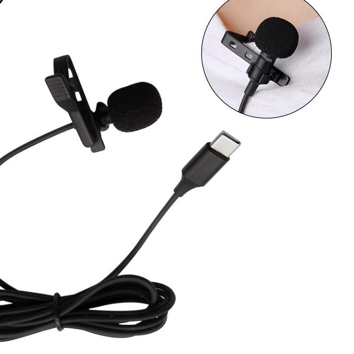 Trend-Microphone Lavalier Mic Clip On Type C 3.5mm jack tiktok zoom