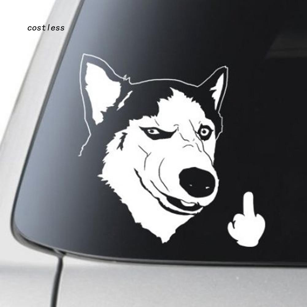 Ctls G Stiker Decal Gambar Anjing Husky Keren Untuk Mobil Truk