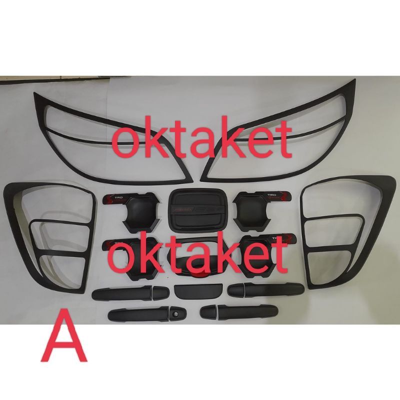 paket lengkap Garnish outer handle tank cover Rush Terios lama 2007 2010 2009 2011 Trd Sportivo hitam