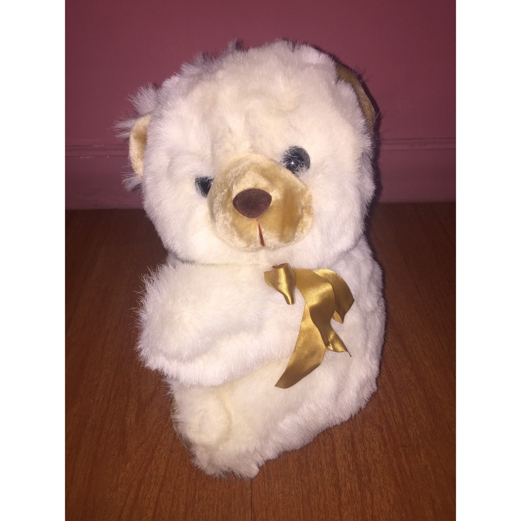 PRELOVED Boneka Teddy Bear Putih Ukuran Sedang