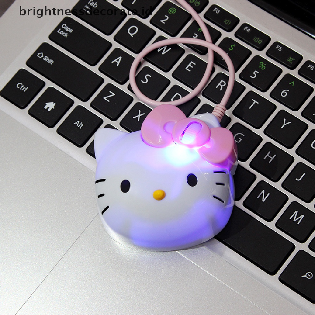 Hello Kitty Mouse Gaming Optical 3d Dengan Kabel Usb 2.0 Warna Pink