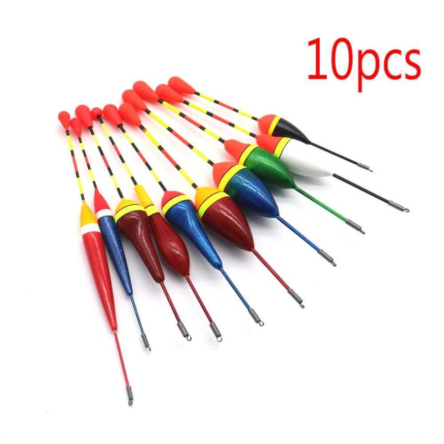 Fishing Kumbul Umpan Pancing Vertical Fishing Floats Bait 10PCS - P016 - Multicolor