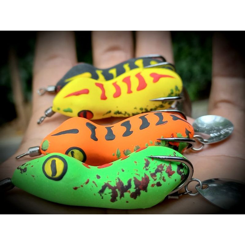 SOFT FROG 5CM LANGSING BIGOS LURE | UMPAN CASTING IKAN GABUS | SNAKEHEAD