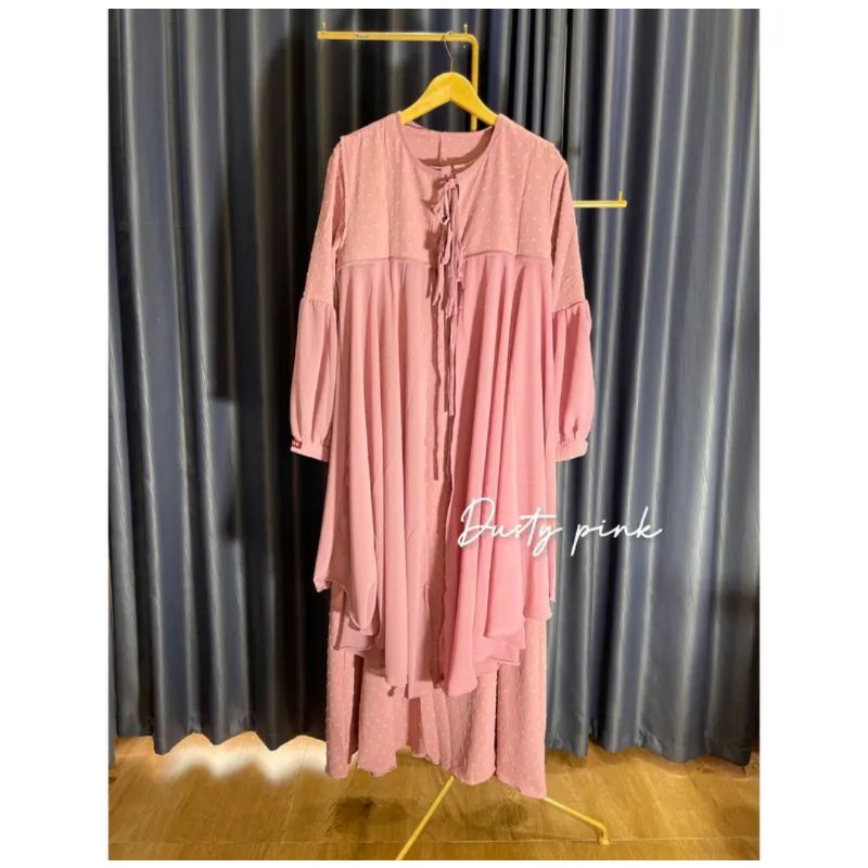 Gamis Rompi//gamis 2in1//Crinkle rubi