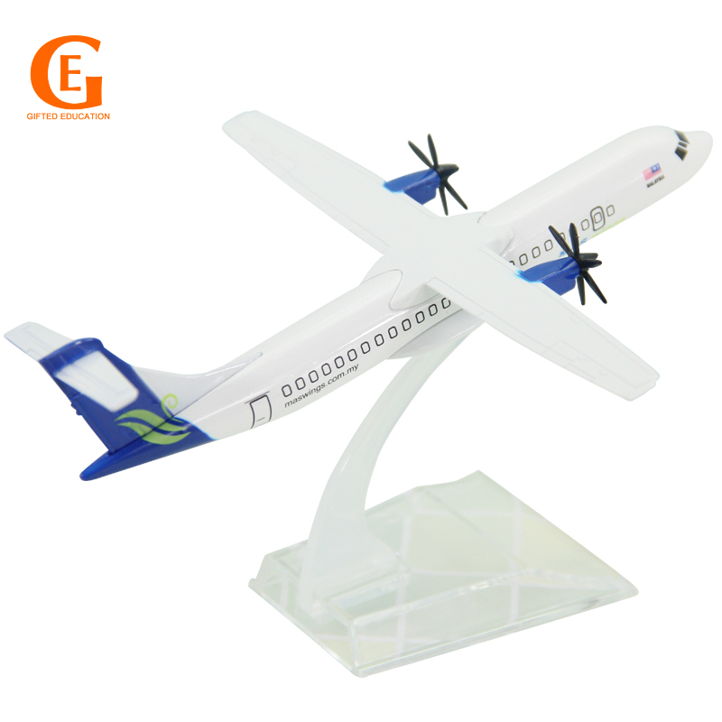 Model Pesawat Terbang Malaysia ATR Maskwings ATR-72-500 Diecast Metal Warna Biru Dengan Stand