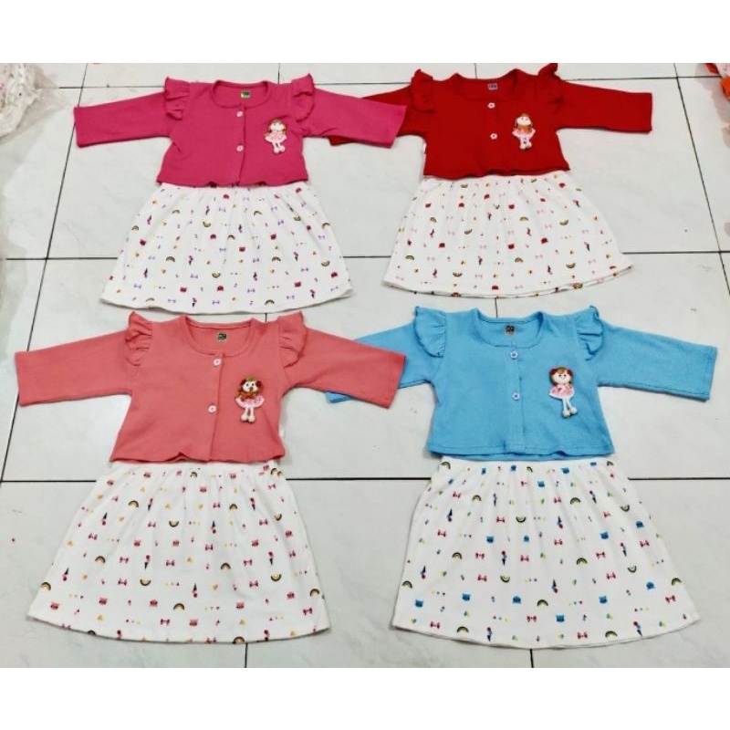 Baju Bayi Motif Dress Rompi/Baju Dress Rompi Anak Perempuan