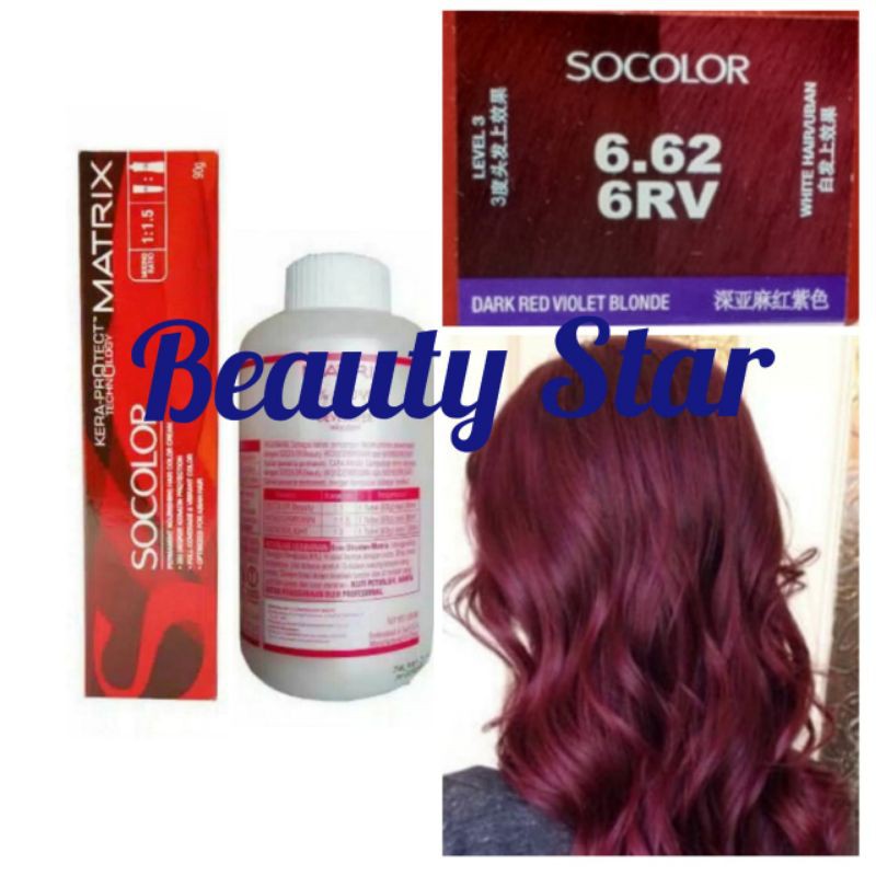 MATRIX SOCOLOR NO. 6.62 / 6RV DARK RED VIOLET BLONDE DAN OXYDANT