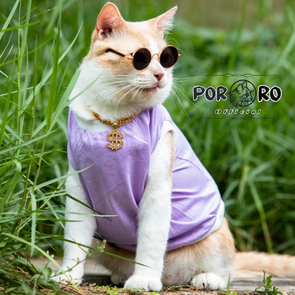 Baju Kucing Murah Lucu Asesoris Hewan Kaos Combed 30S