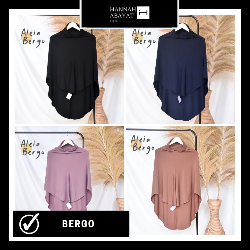 ALEIA DAILY BERGO PREMIUM BY 𝑨𝒍𝒚𝒂.𝑺𝒊𝒈𝒏 | BERGO DAILY NYAMAN | BERGO INSTAN | KHIMAR JILBAB INSTAN | 