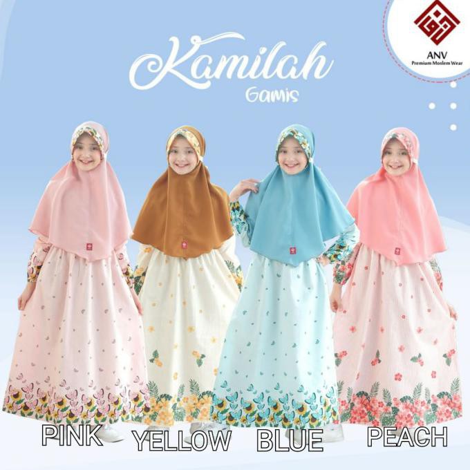 Busana muslim anak perempuan gamis syari anak gamis Kamilah ANV Kids