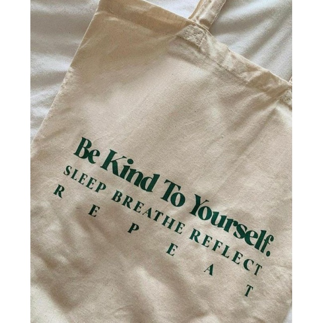 Totebag Kanvas Be Kind to Yourself (crbn_cloth)