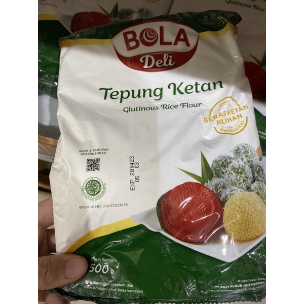 

Tepung Beras Ketan Bola Deli/ Tepung Ketan Putih 500g / Sticky rice Flour