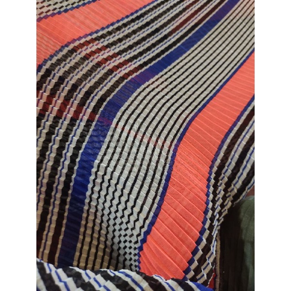Bahan kain meteran Plisket motif Sa34Dk harga per 0,5 meter