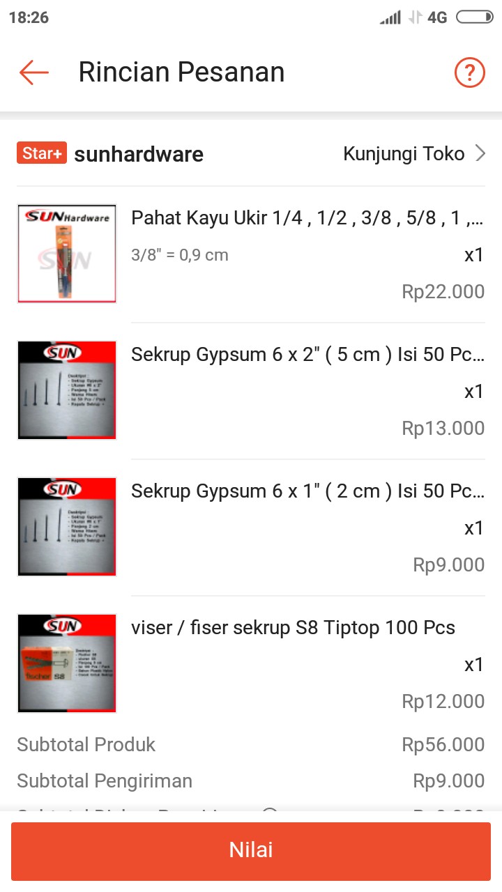 Viser / Fiser Sekrup S8 Tiptop 100 Pcs