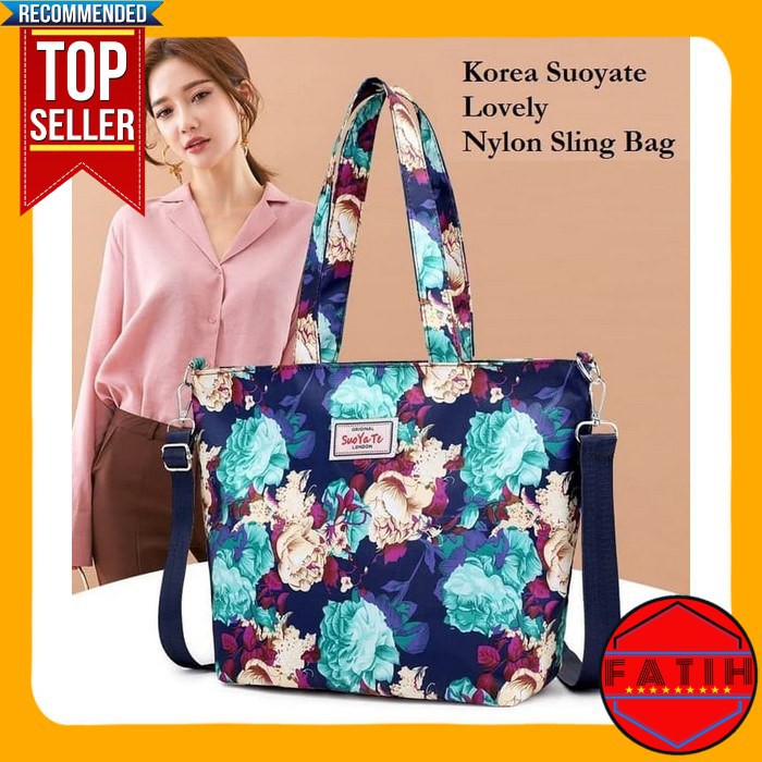 Sling Bag Wanita Korea Suoyate Lovely Nylon Shoulder Bag