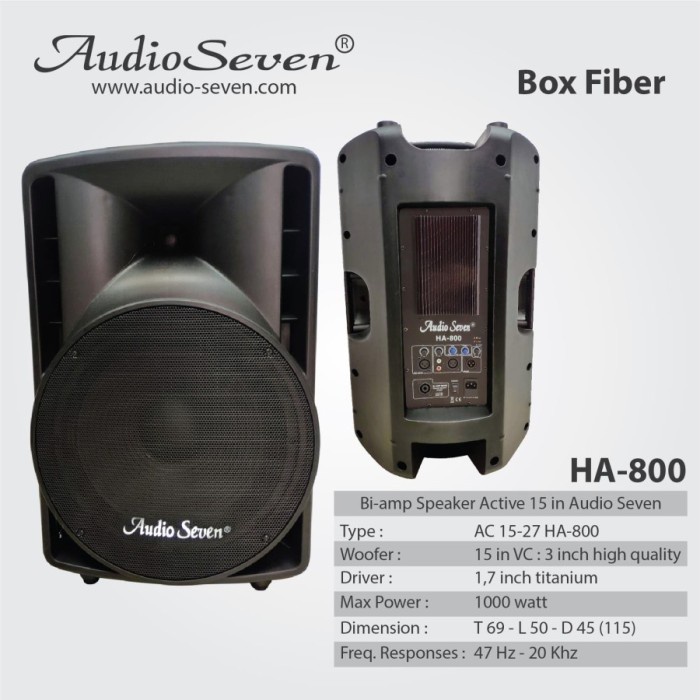 Speaker Aktif 15 Inch Audio Seven 15-27 HA-800 Original no HUPER RCF