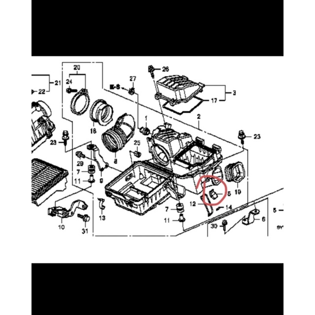 Clip Rumah Filter Udara Honda Jazz S/RS GE8 2009-2014, City GM2 2009-2014, Freed, Brio, Mobilio