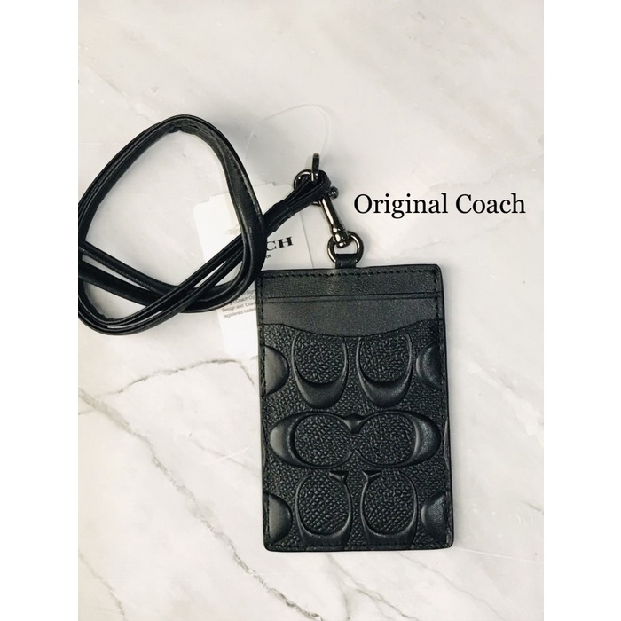 

Gilaa!!! Original Coach Lanyard Id Black Emboss Limited Edition Gilaa!!!