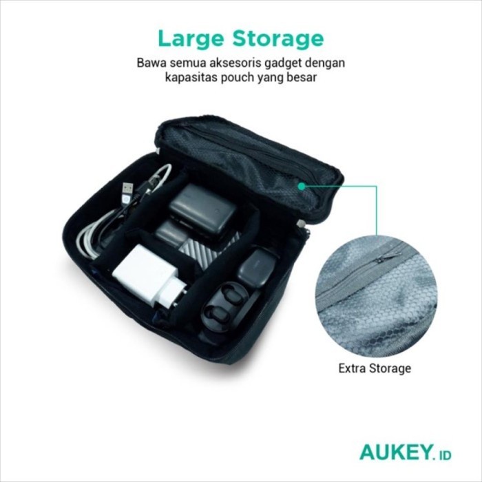 AUKEY Travel Kit Pouch Bag Organizer Bag Tas Multifungsi Large Storage