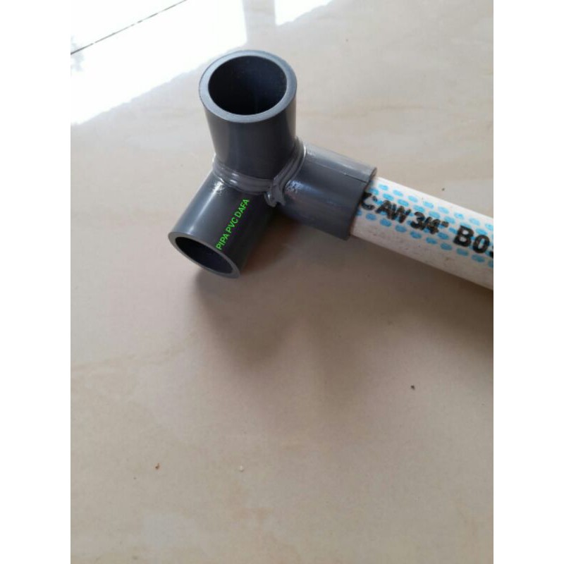 fitting pvc 3 arah 3/4 elbow 3 way konektor 3 arah