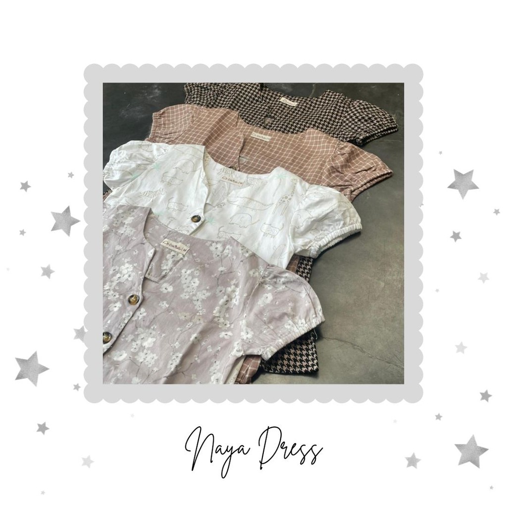 NAYA DRESS (Dress Casual Anak Perempuan / Katun Jepang Anak)