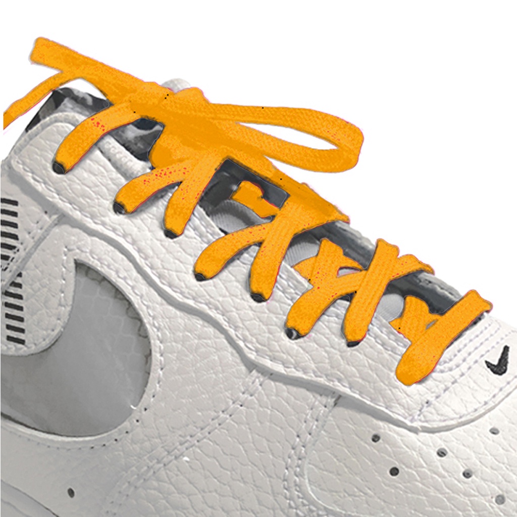 MR Shoelaces FA31 Light Orange - Tali Sepatu Lilin 5mm Gepeng Flat Pipih (Waxed Laces) 90cm 100cm 120cm 150cm 200cm - Premium Shoelace