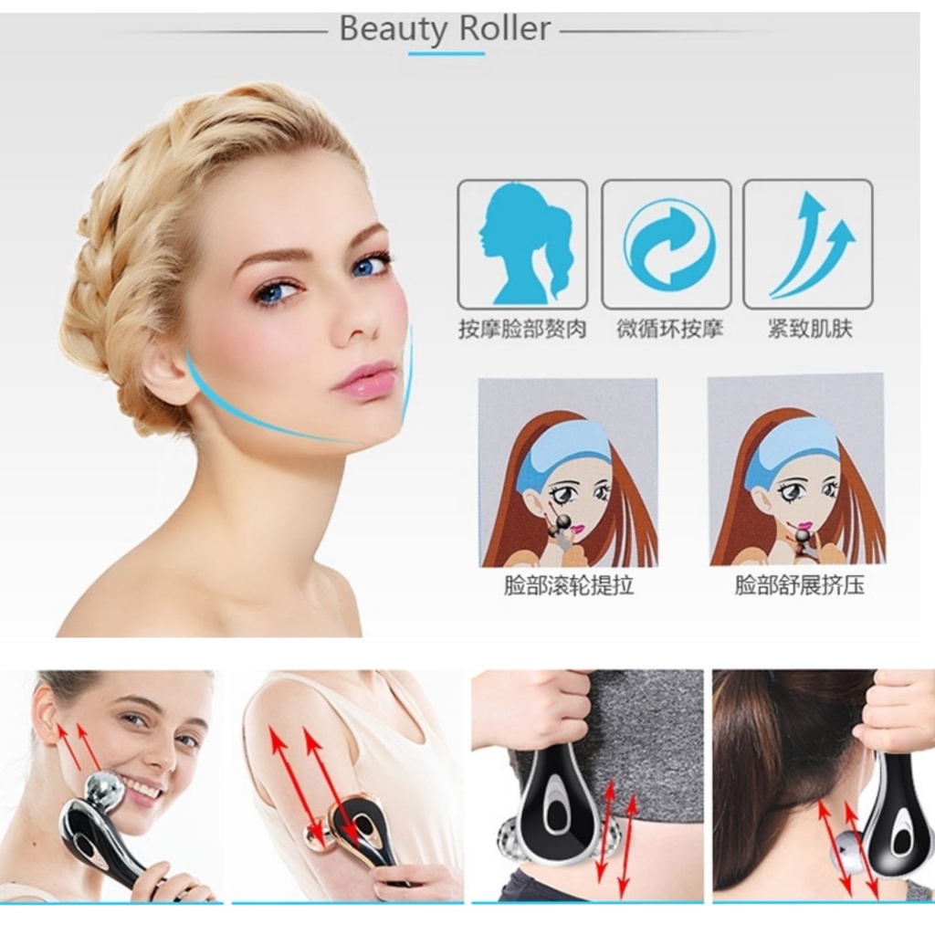 ALAT PIJAT WAJAH ROLLER 3D MASSAGER PENGENCANG MUKA BADAN PAHA TUBUH LA114B5 FACIAL TIRUS RELAKSASI MASSAGE TERAPI FACE LIFT